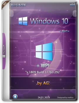 Windows 10 3in1 x64 WPI by AG 1809 [17763.292  ]